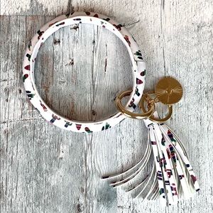 Multicolored Cactus Bracelet Keychain